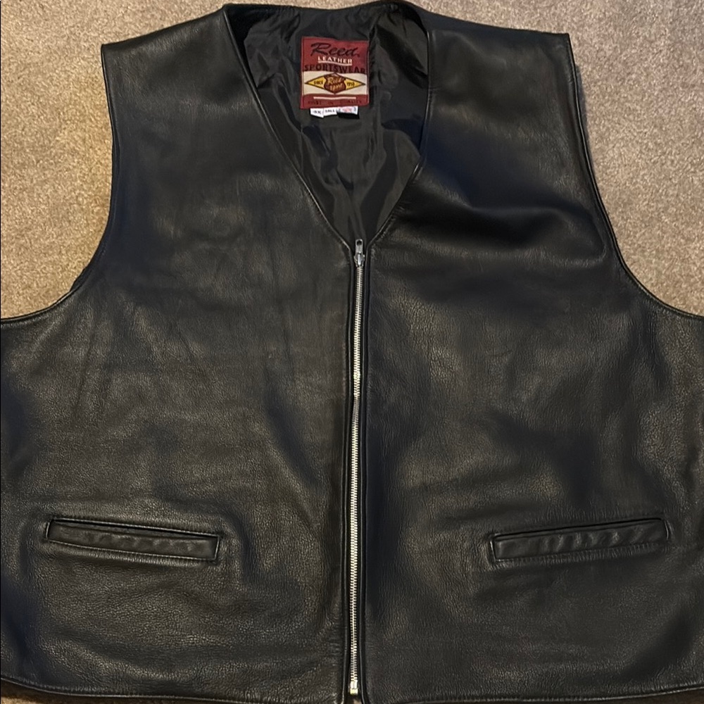 Black Leather Vest